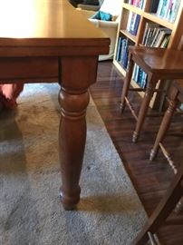 #1 tall table with 8 chairs and built in leaf 48-60x48x36 350.00