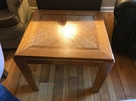 #11 oak end table 21x23x20 as is finish (2) @ 75 each 