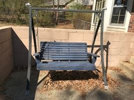 #51 Wood swing with metal frame 59x31 100.00