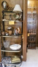 bar items. Iron shelf
