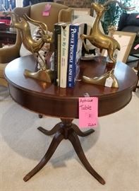 Round antique side table