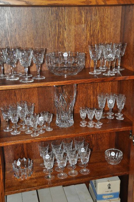 More amazing crystal including Lismore Goblets, White Wine and Cordials