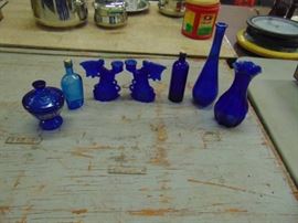 Cobalt blue glassware