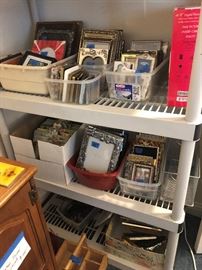 large number of picture frames