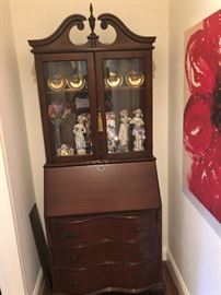 secretary with antiques