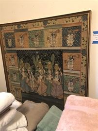 huge indian painting on cloth