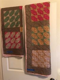pair of antique quilts