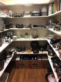 huge pantry full of kitchen tools