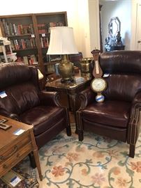 pair of leather rliners