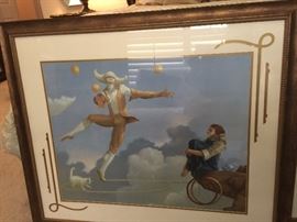 Custom framed, large, by  Michael Parkes