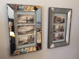 Mirrored “mercury glass” frames