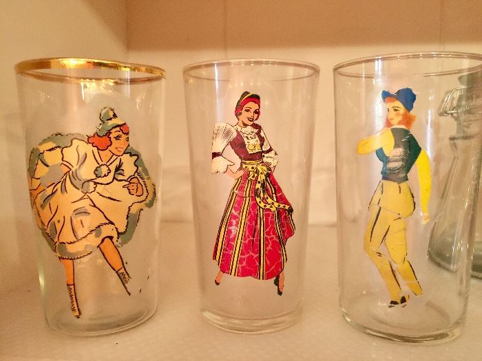 Antique glasses with naughty backsides. 😊