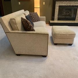 sofa, ottoman and pillows. Can go with matching chair. 