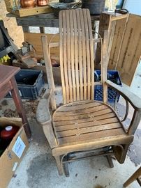 This is a beautiful old glider.  It's got bentwood and lots of character.