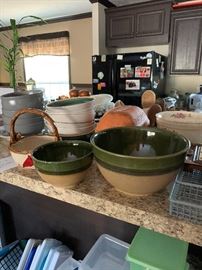 Beautiful crock bowl set.