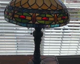 Pair of Tiffany style lamps.