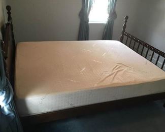 Bed and Queen Tempur Pedic Mattress