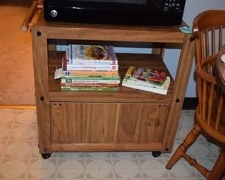 Microwave Cart on Wheels