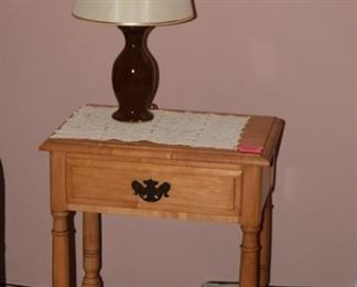Side Table & Lamp