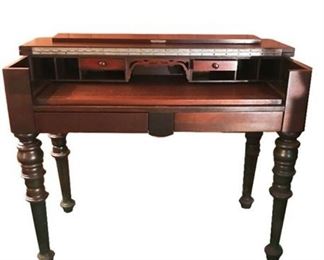 Lot 624
Antique Flip Top Mahogany Writing Desk