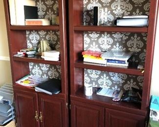 2/ MATCHING BOOKSHELVES WITH CABINETS