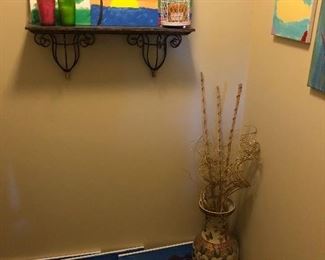 TALL ORNATE VASE WITH STAND