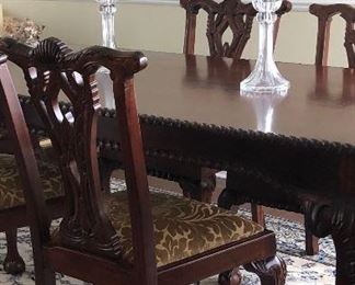 HARDCARVED WOOD DINING ROOM