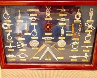 Framed knots and nautical items