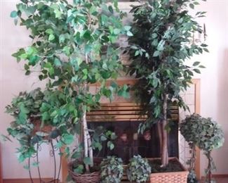 Assorted Artificial Trees and Plants