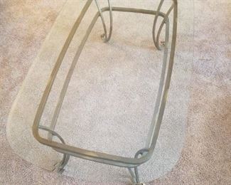 Wrought Iron and Beveled Glass Coffee Table