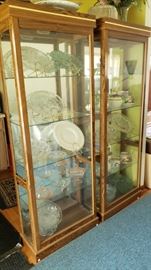 2 Curio cabinets