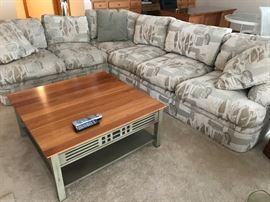 Lovely sectional in earth tones by Izenhour