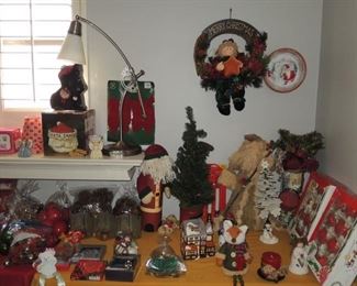 Christmas ornaments and decor. Office lamp - indistrial style