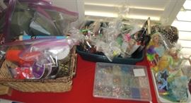 Craft and floral supplies, Barbies, and more 