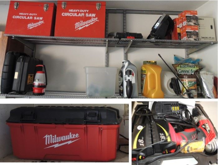 Milwaukee tools, tool box, Skil cordless drill, Milwaukee Circular saw (2)