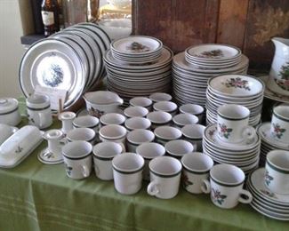 Large collection of Christmas china