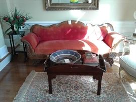 Antique carved Victorian sofa circa 1850