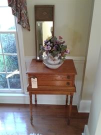 2 Drawer spool chest/table--has been used of late as silverware storage