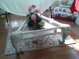 Wicker elephant coffee table