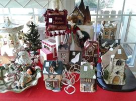 Dickens Village houses (not all are shown)