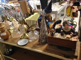 Vintage lamps and lamp parts