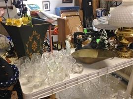 Lamps, glassware, etc.