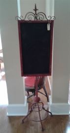 Decorative sign chalk board (front and back)