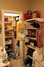Purses, Purses and More Purses. Also Vintage Scarves