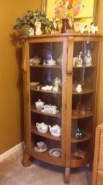 ANTIQUE OAK CHINA CABINET