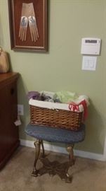 1930'S  ART DECO VANITY BENCH