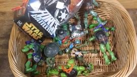 DARTH VADAR & NINJA TURTLE ACTION FIGURES