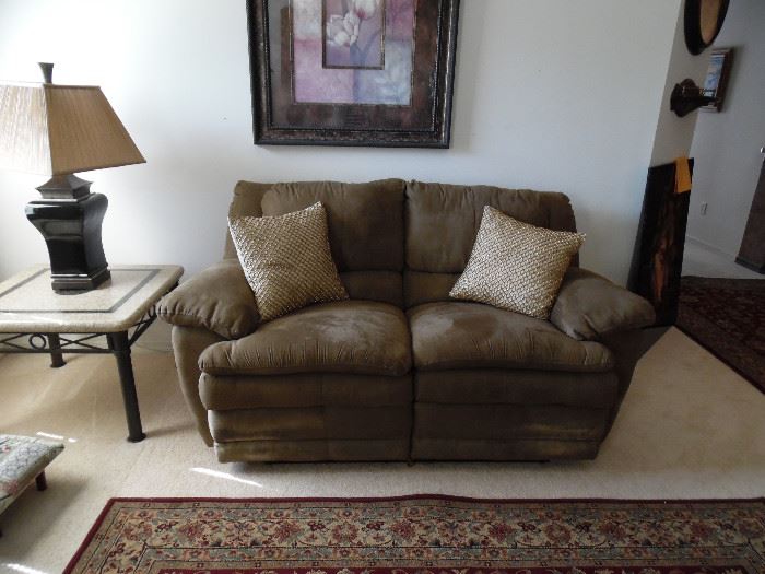 Matching love seat - both ends recline