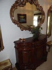 Large gold finish mirror