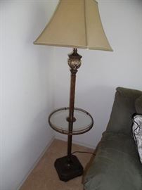 Floor lamp/side table